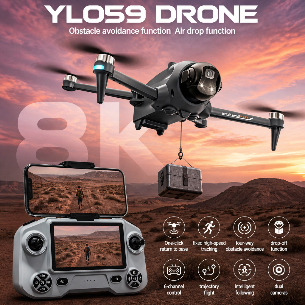 НОВЫЙ Дрон YL059 с GPS, автома – обзор и цена Drone Rc Race